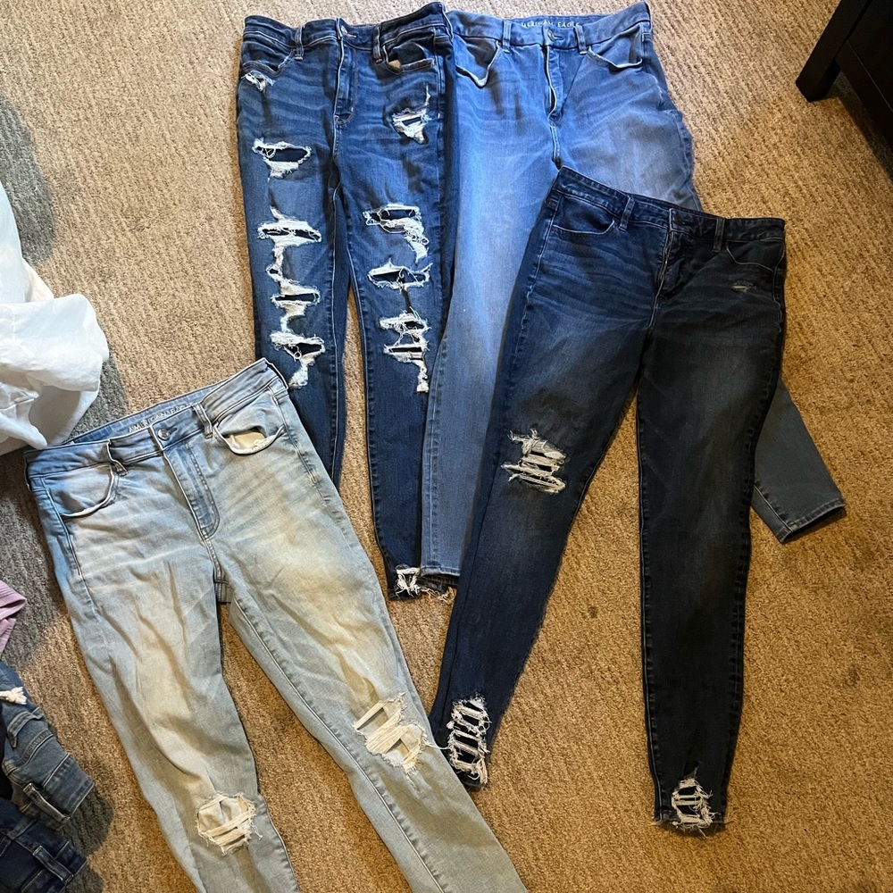 American Eagle 10/12 lot jeans high waist
